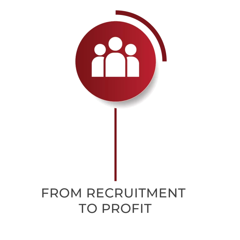 3 people in a red circle with text